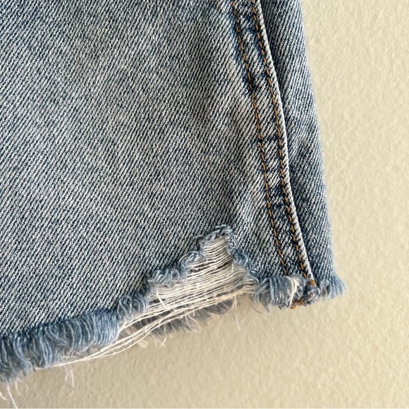 Free People Brea Cutoff Skirt in Mile High Blue Size 24 - Picture 14 of 16